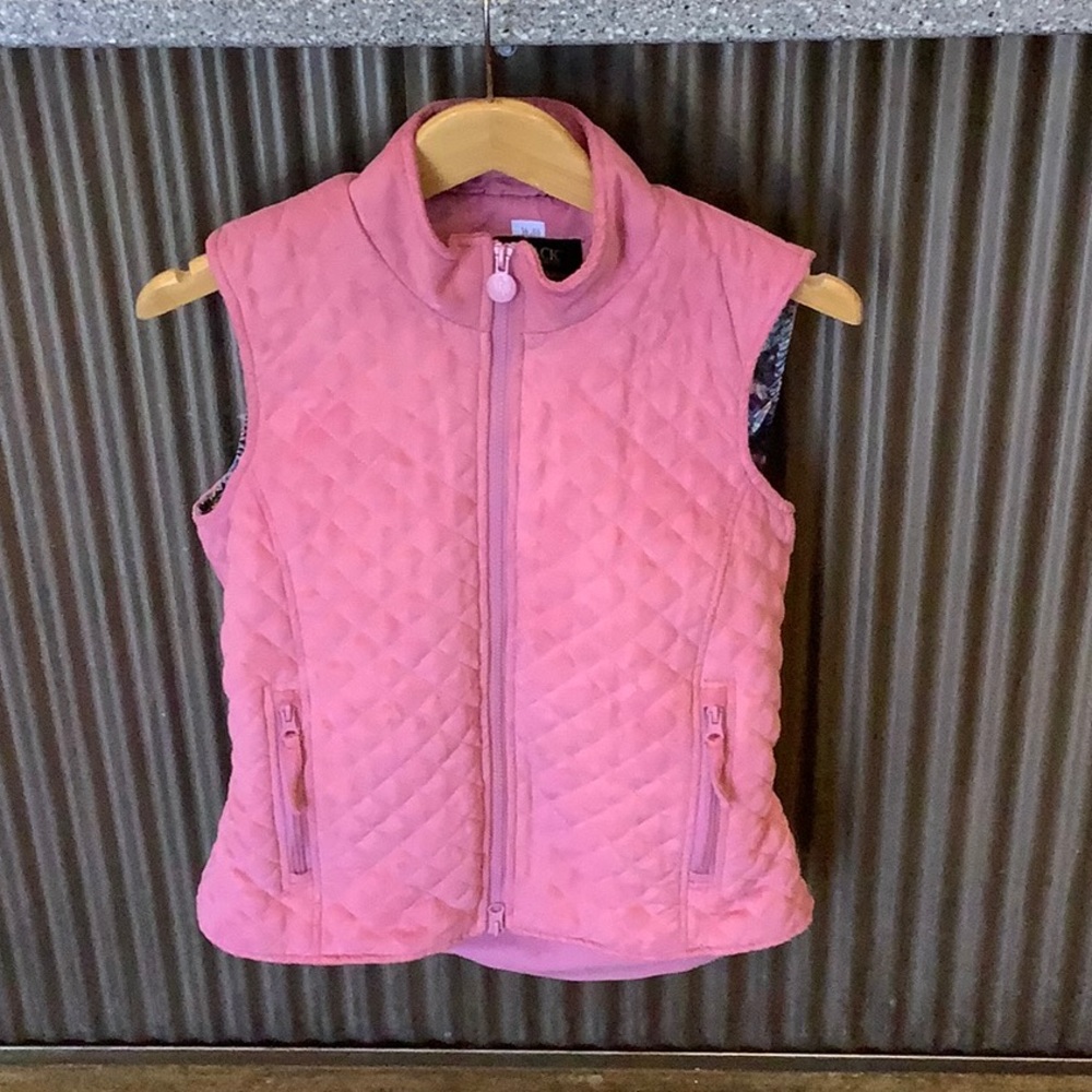 Pink quilted outback trading company vest